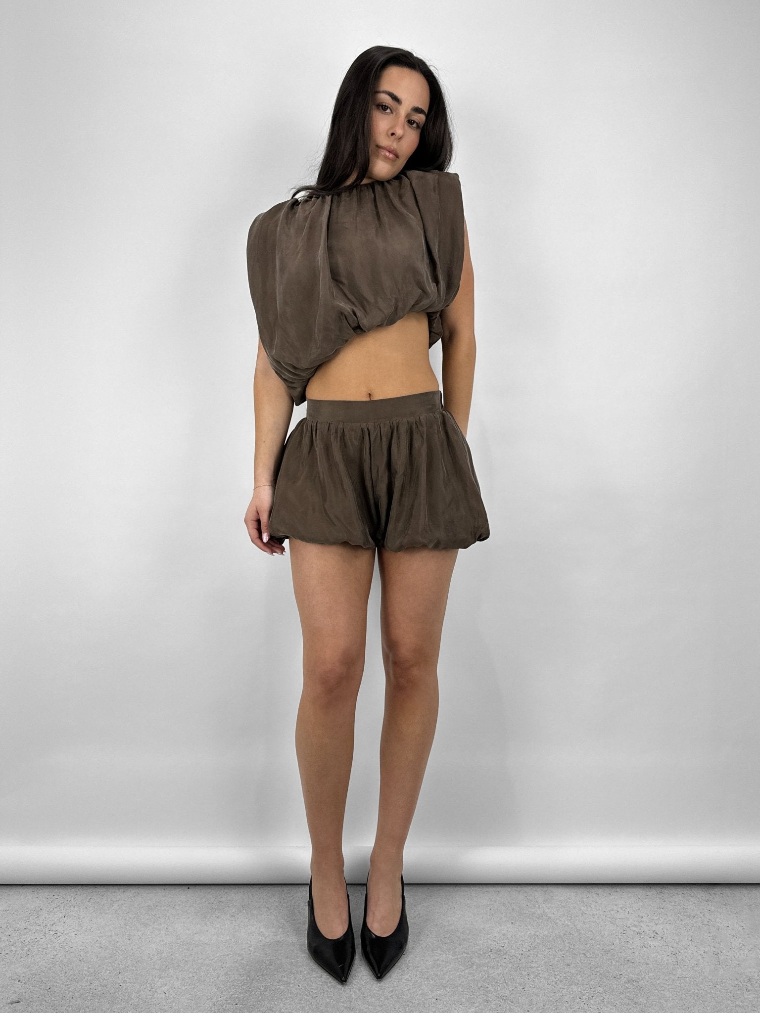 High Waisted Bubble Shorts - Vamp Official