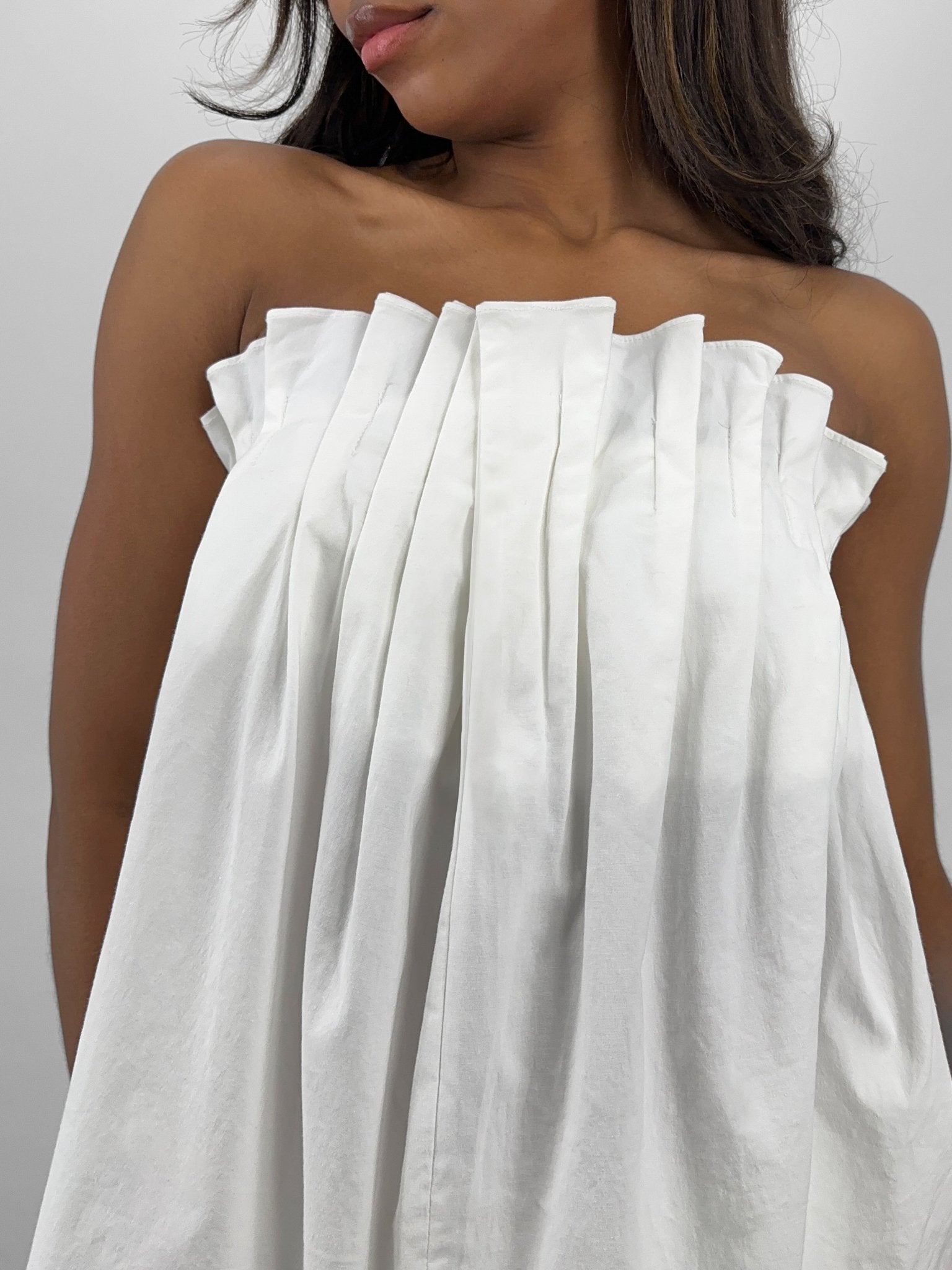 Pleated Drape Strapless Top - Vamp Official