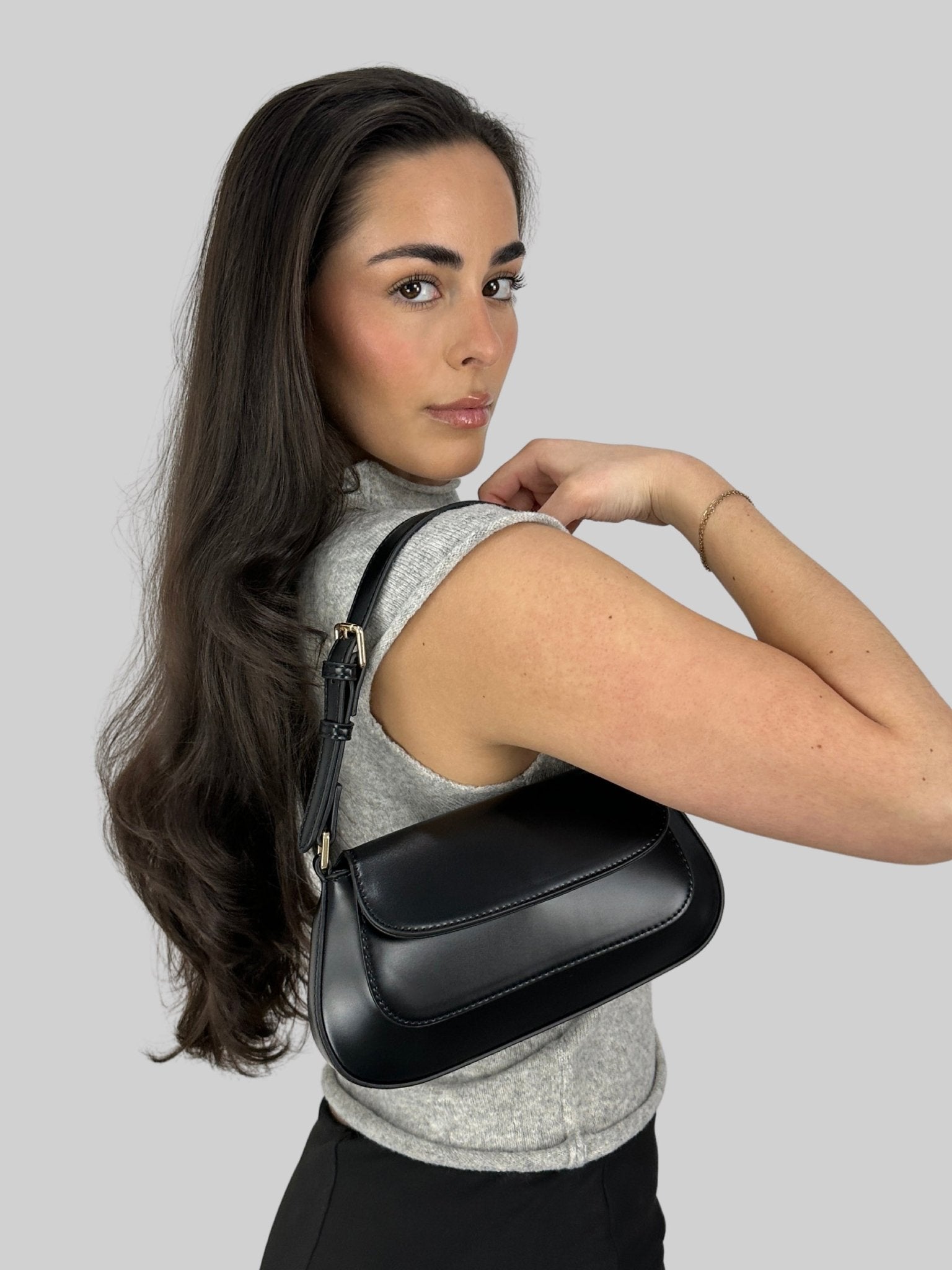 Sophie Buckle Strap Shoulder Bag - Vamp Official