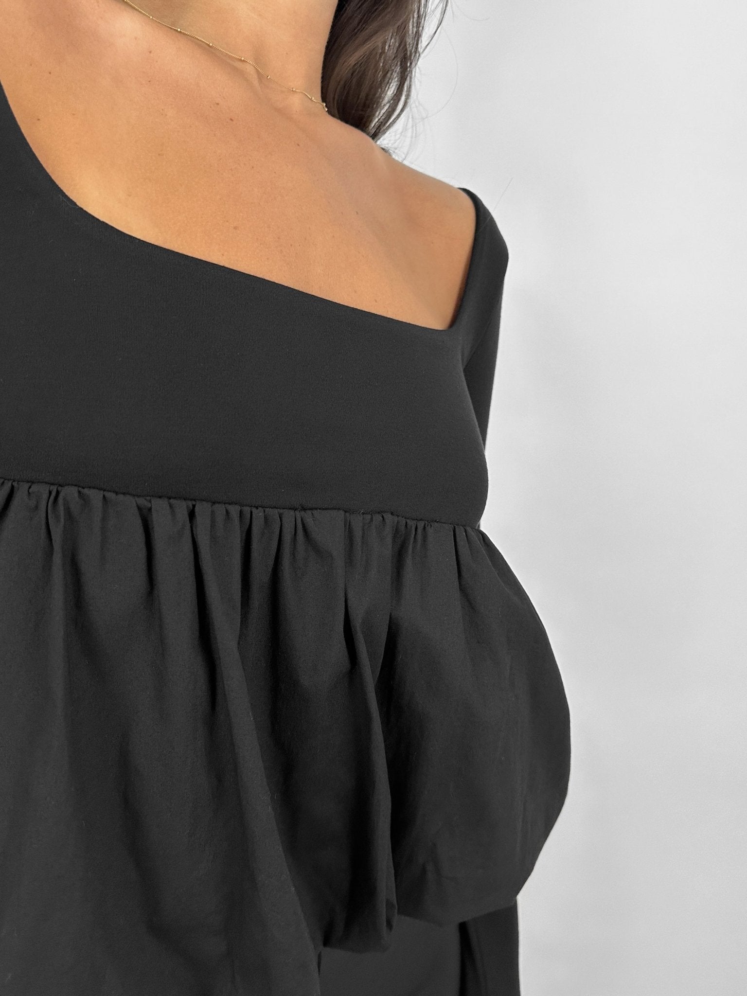 Bubble Peplum Long Sleeve Top - Vamp Official