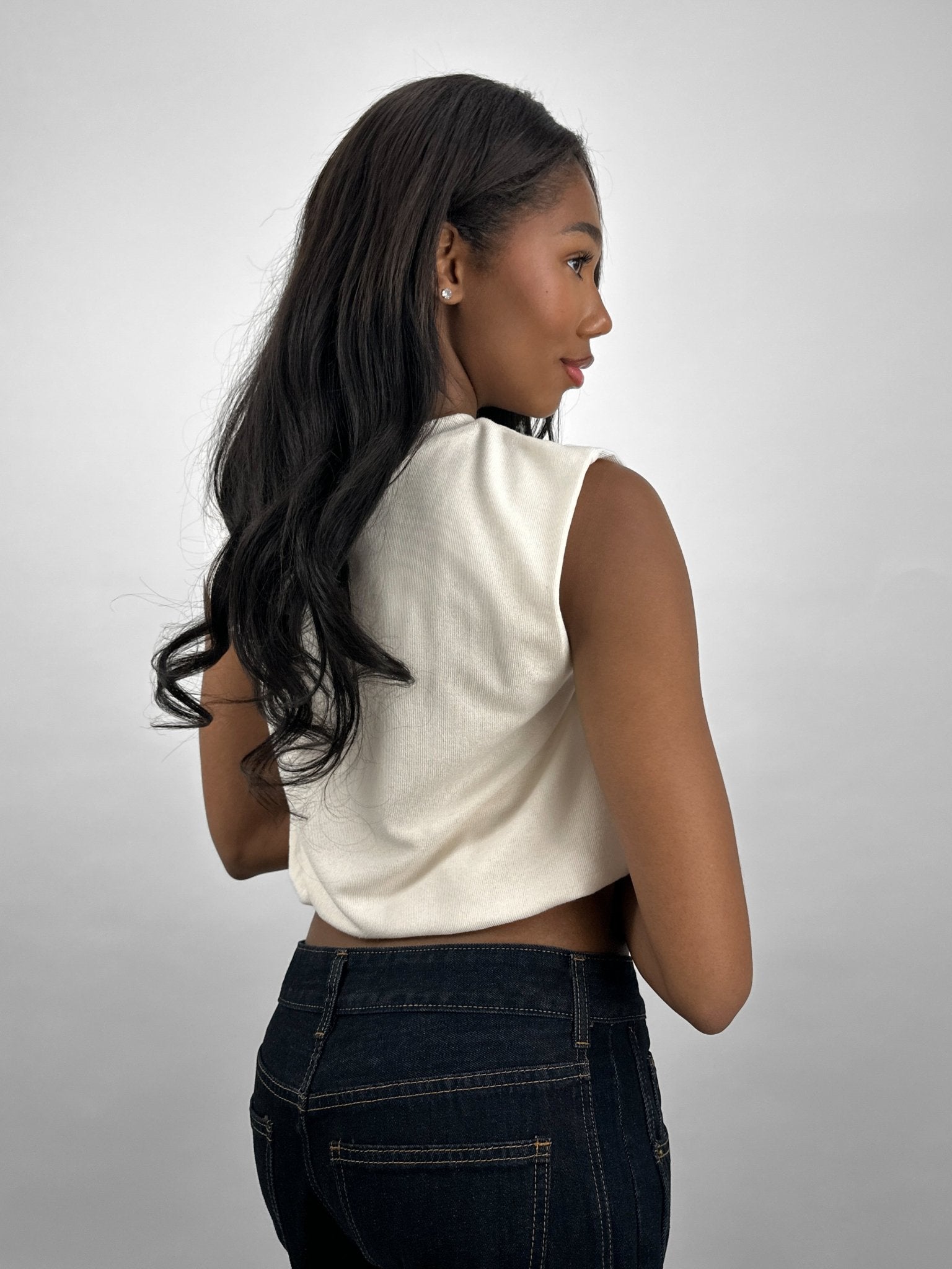 Cinch Waist Boxy Muscle Tank - Vamp Official