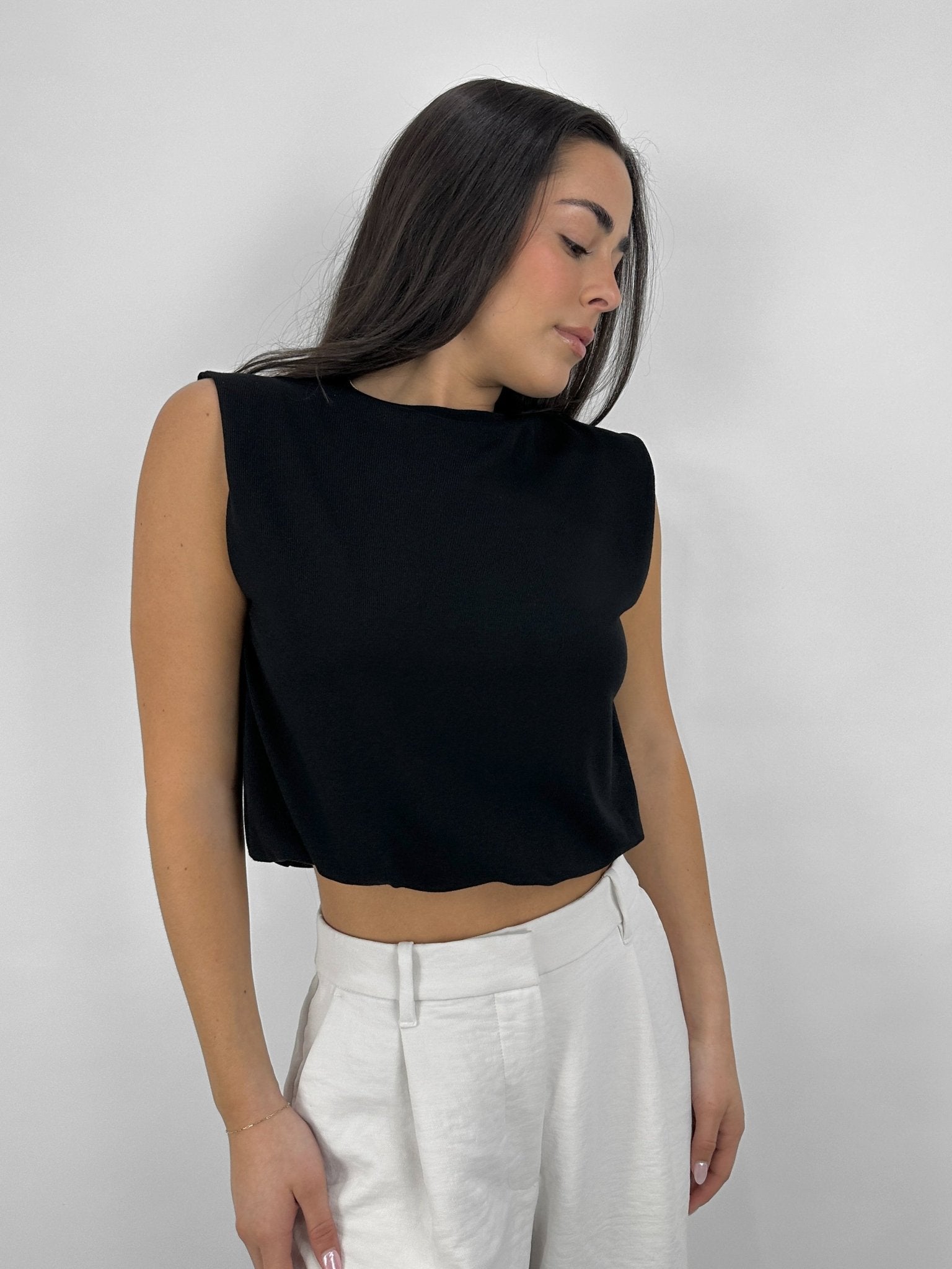 Cinch Waist Boxy Muscle Tank - Vamp Official