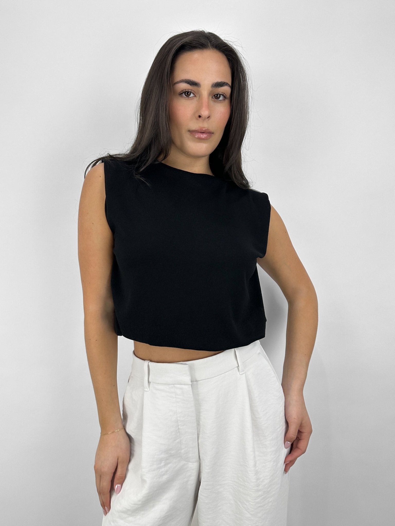 Cinch Waist Boxy Muscle Tank - Vamp Official