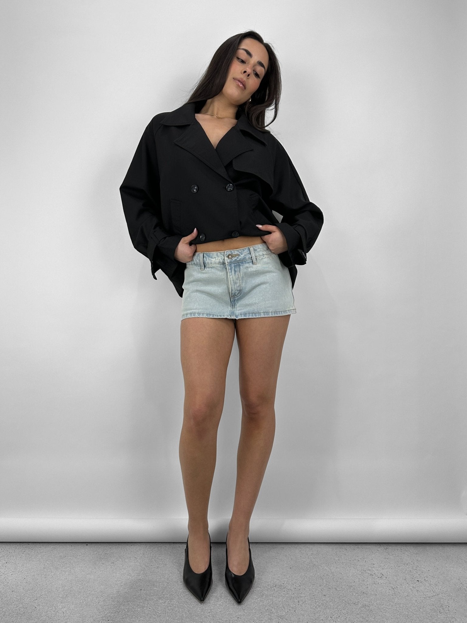 Micro Mini Denim Skort - Vamp Official
