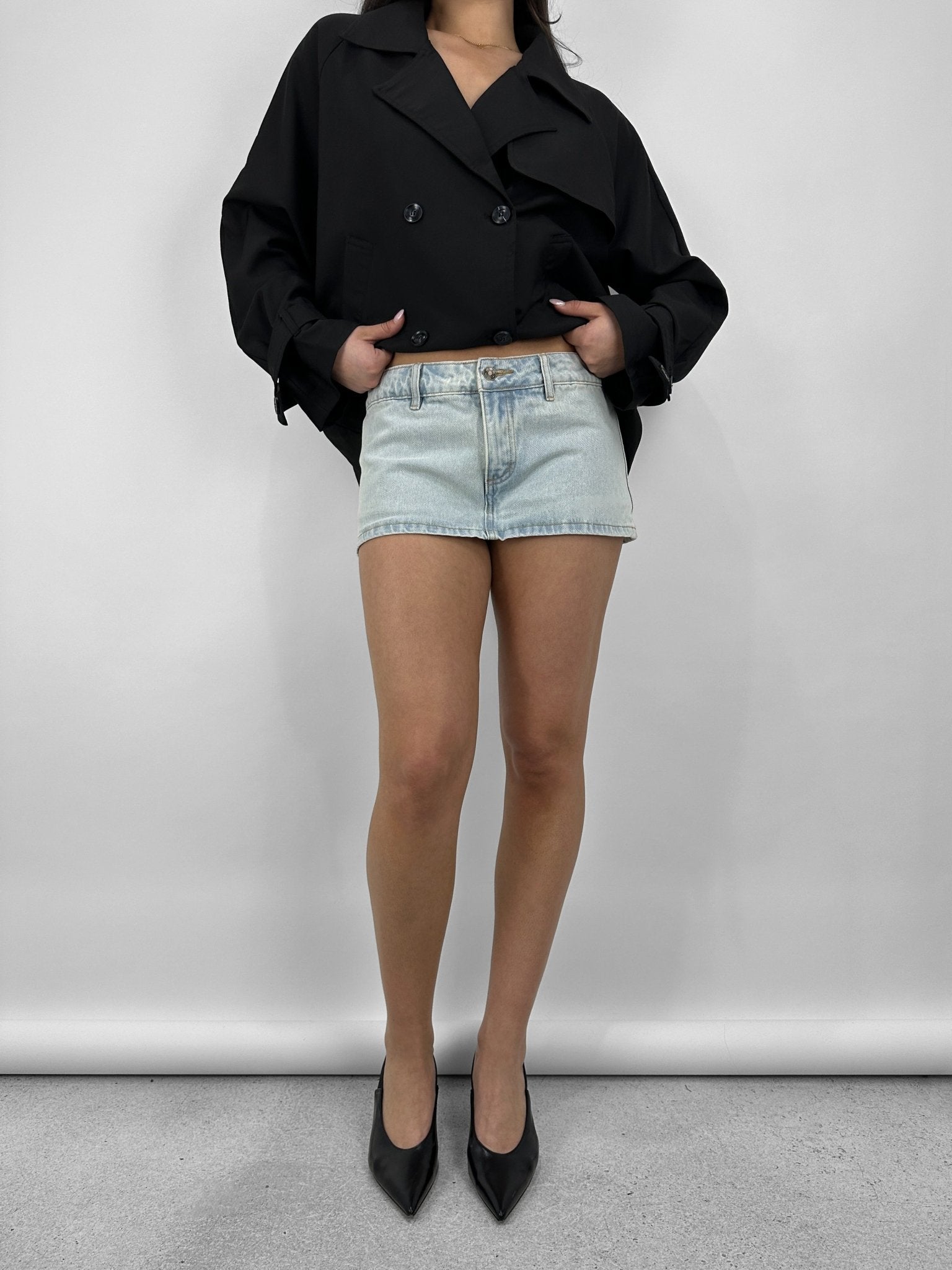 Micro Mini Denim Skort - Vamp Official