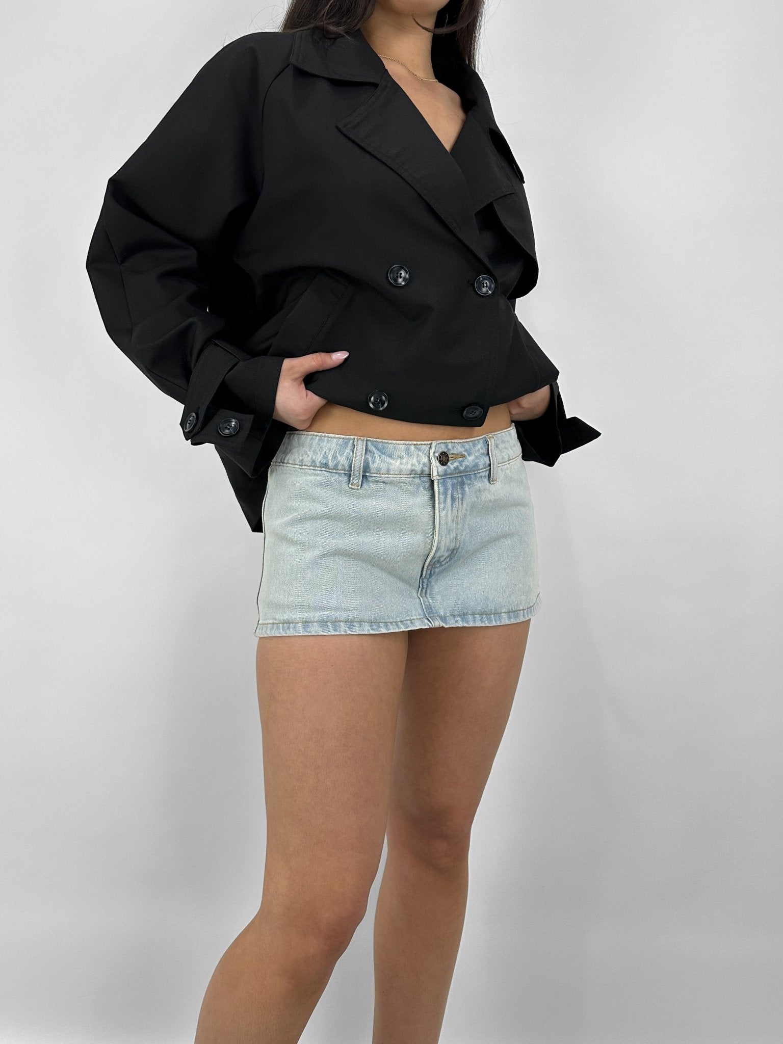 Micro Mini Denim Skort - Vamp Official
