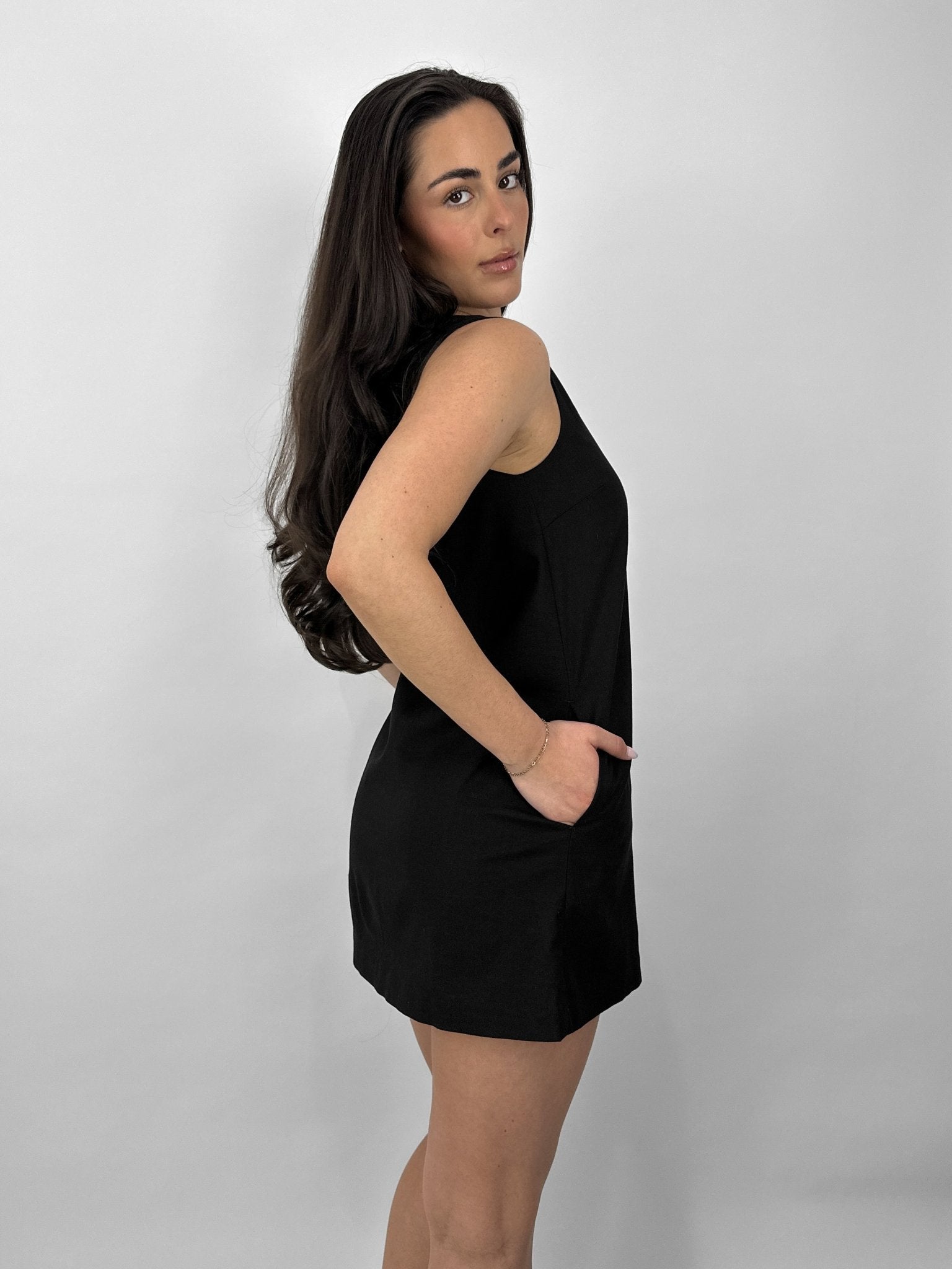 Organic Button Keyhole Shift Dress - Vamp Official