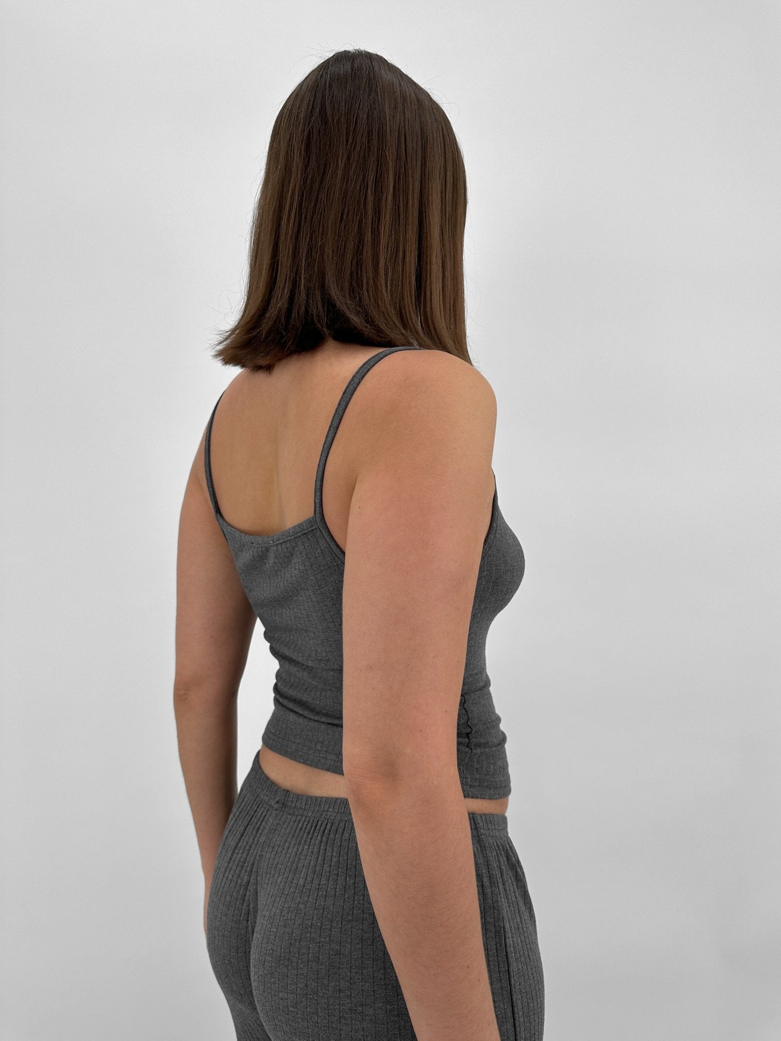 Ribbed Scoop Neck Tank - Vamp Official