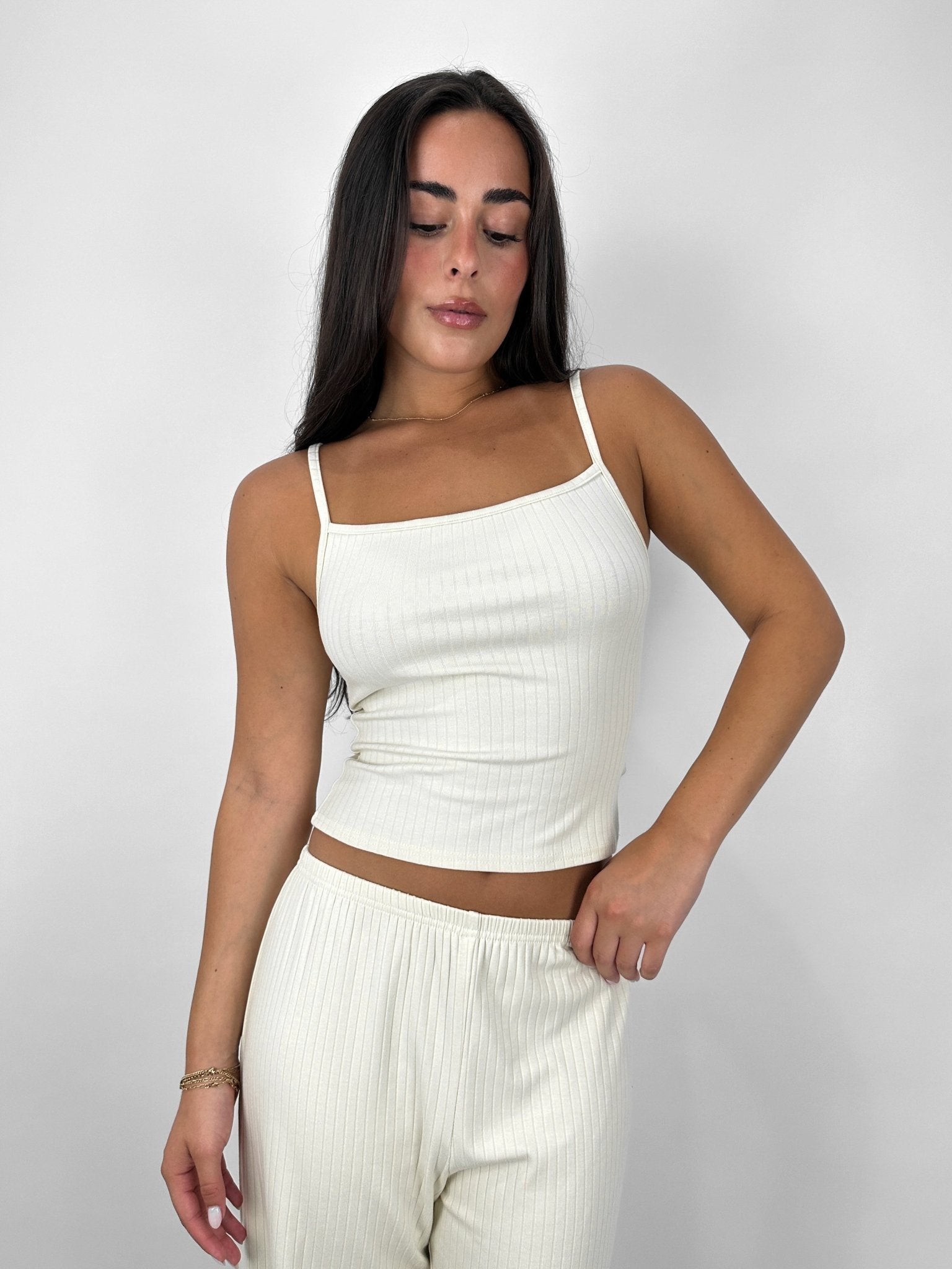 Ribbed Scoop Neck Tank - Vamp Official