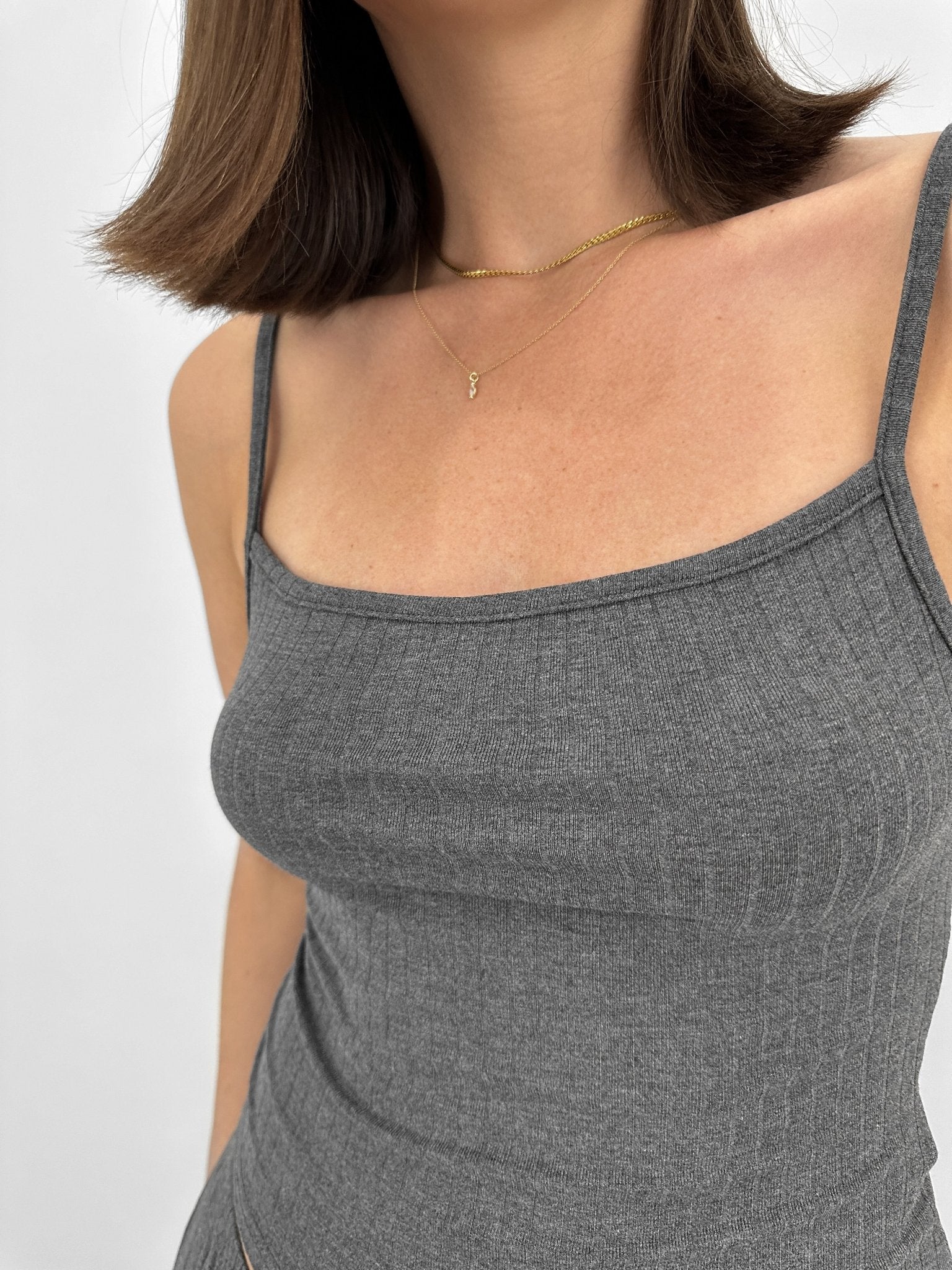 Ribbed Scoop Neck Tank - Vamp Official