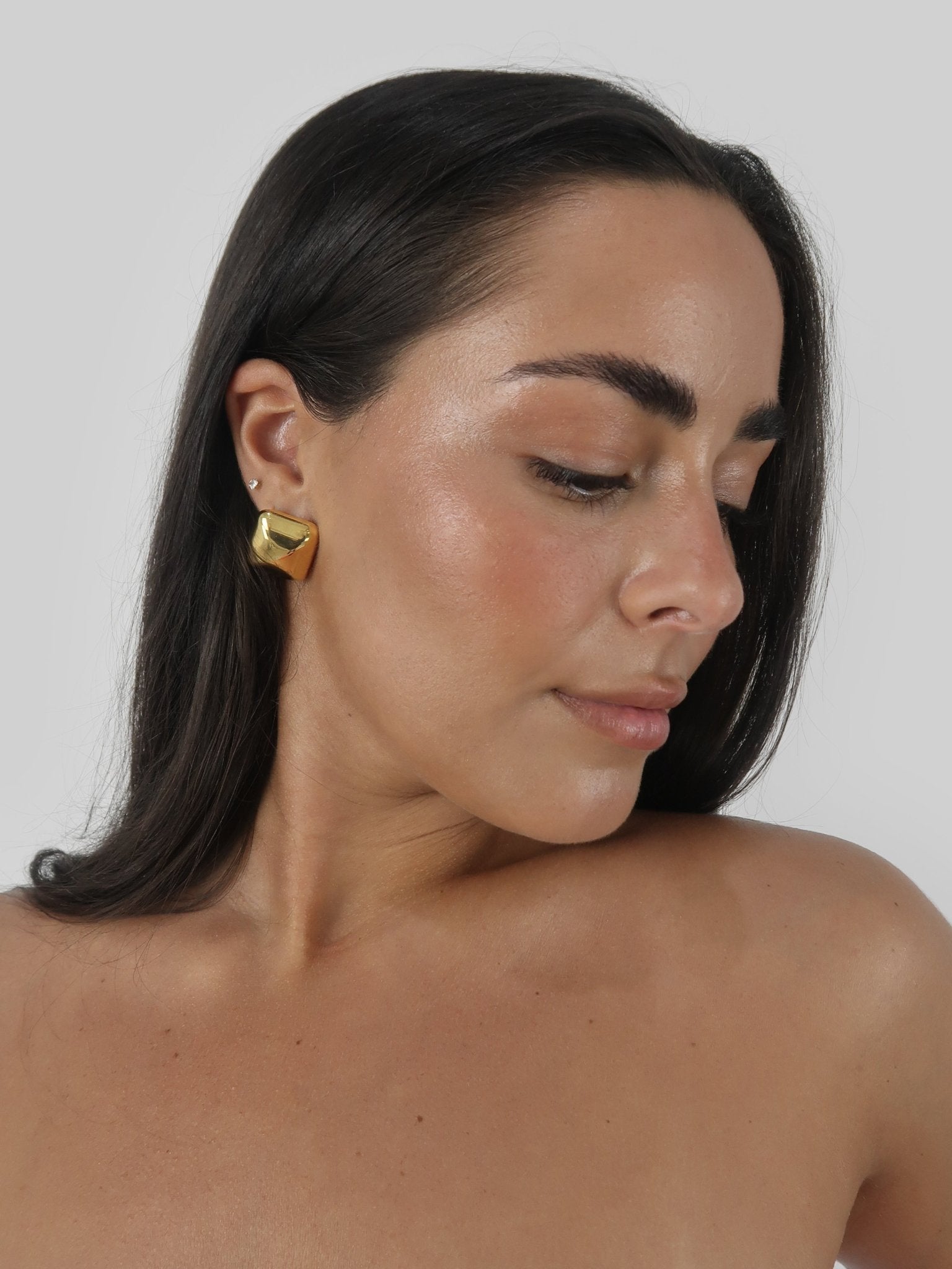 Rounded Square Dome Earrings - Vamp Official
