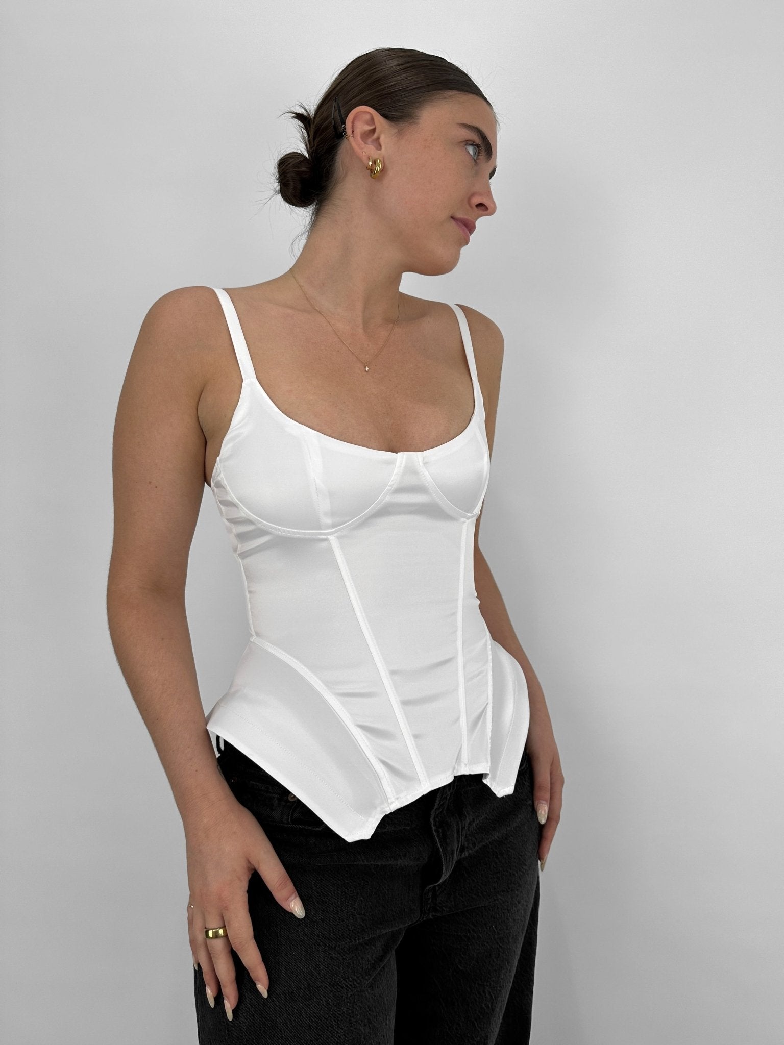 Satin Hourglass Corset Top - Vamp Official