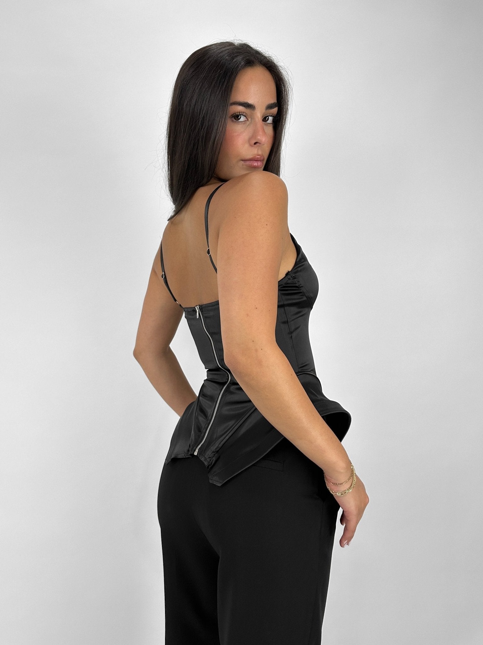 Satin Hourglass Corset Top - Vamp Official