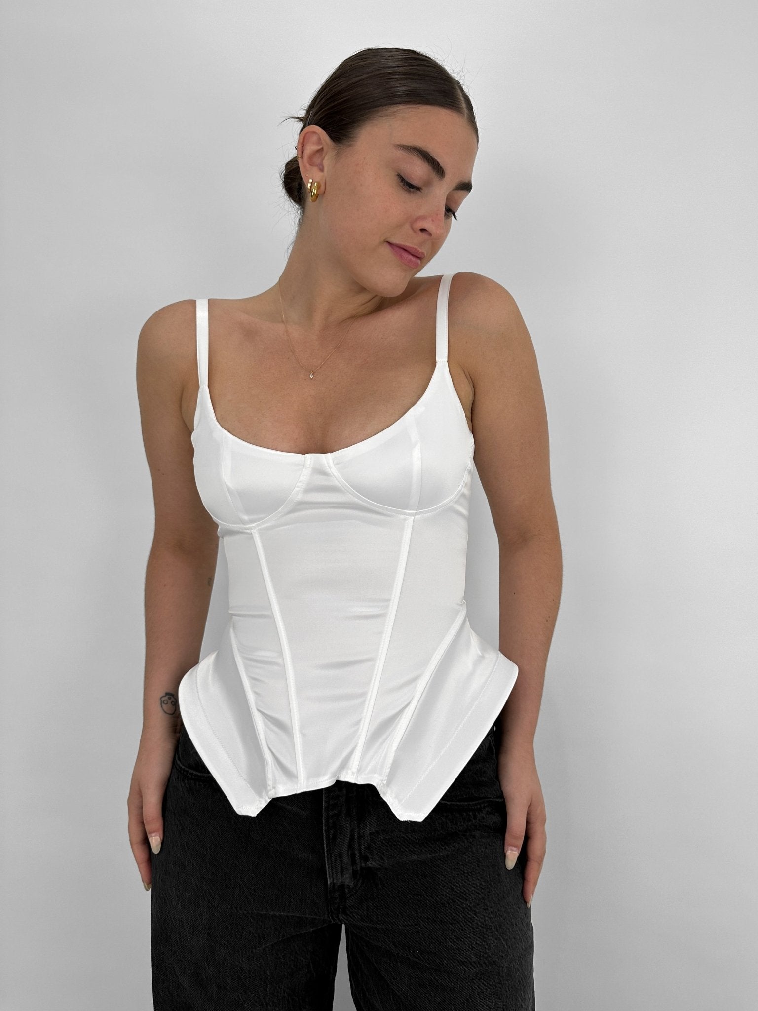 Satin Hourglass Corset Top - Vamp Official