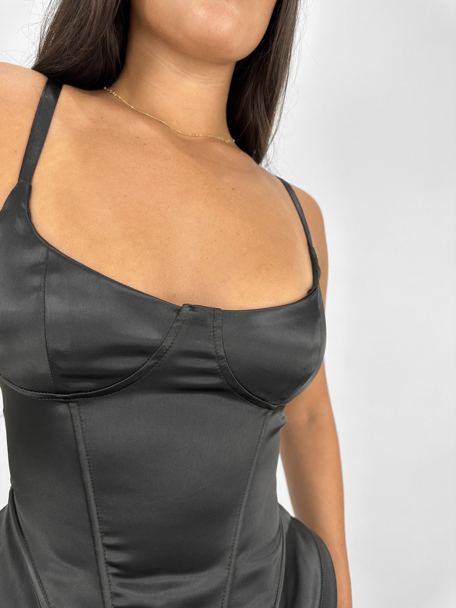 Satin Hourglass Corset Top - Vamp Official