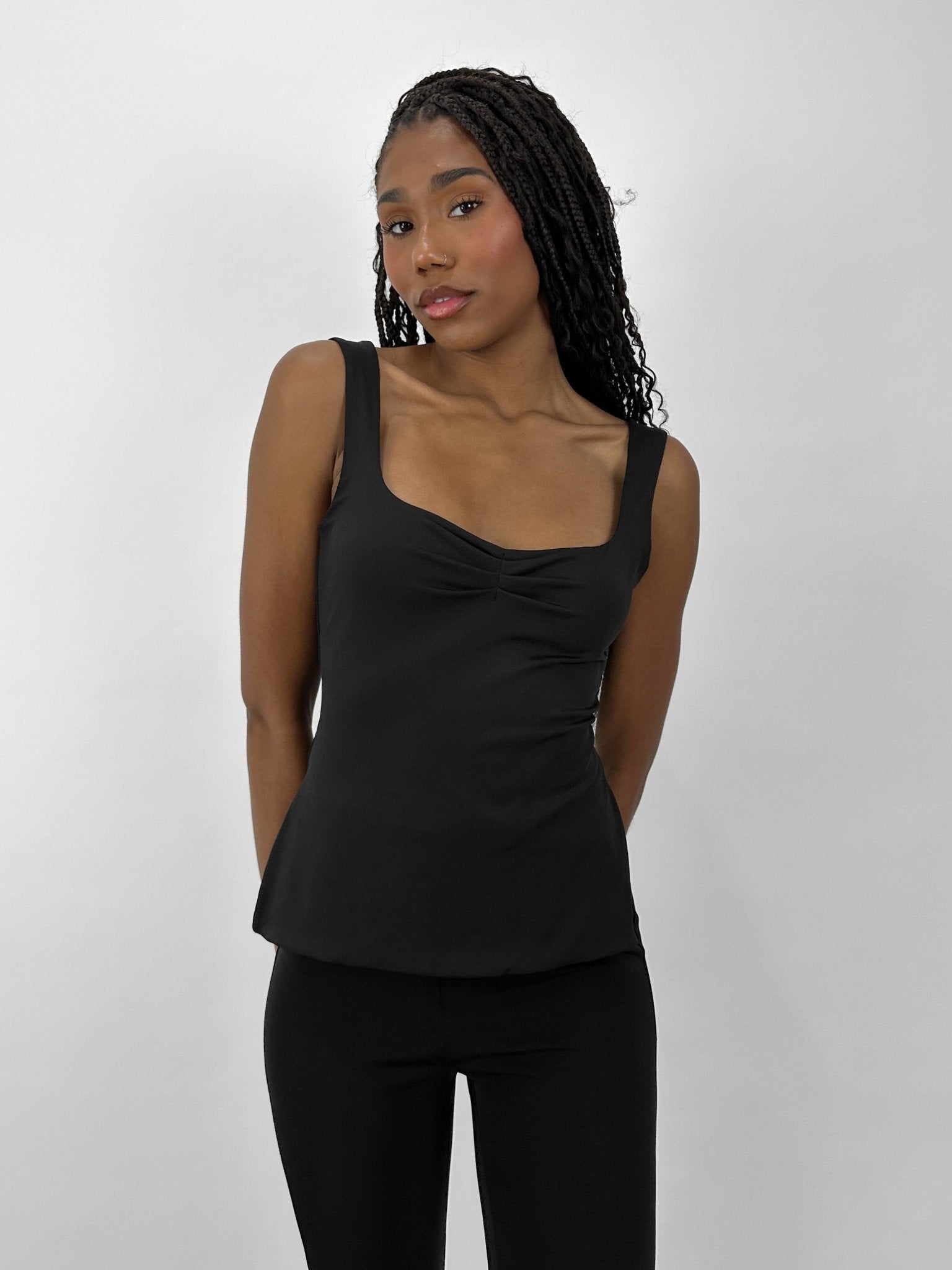 Sweetheart Side Slit Tank Top - Vamp Official