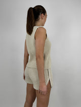 Chunky Knit Vest & Short Set