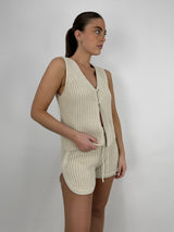 Chunky Knit Vest & Short Set