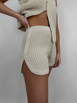 Chunky Knit Vest & Short Set