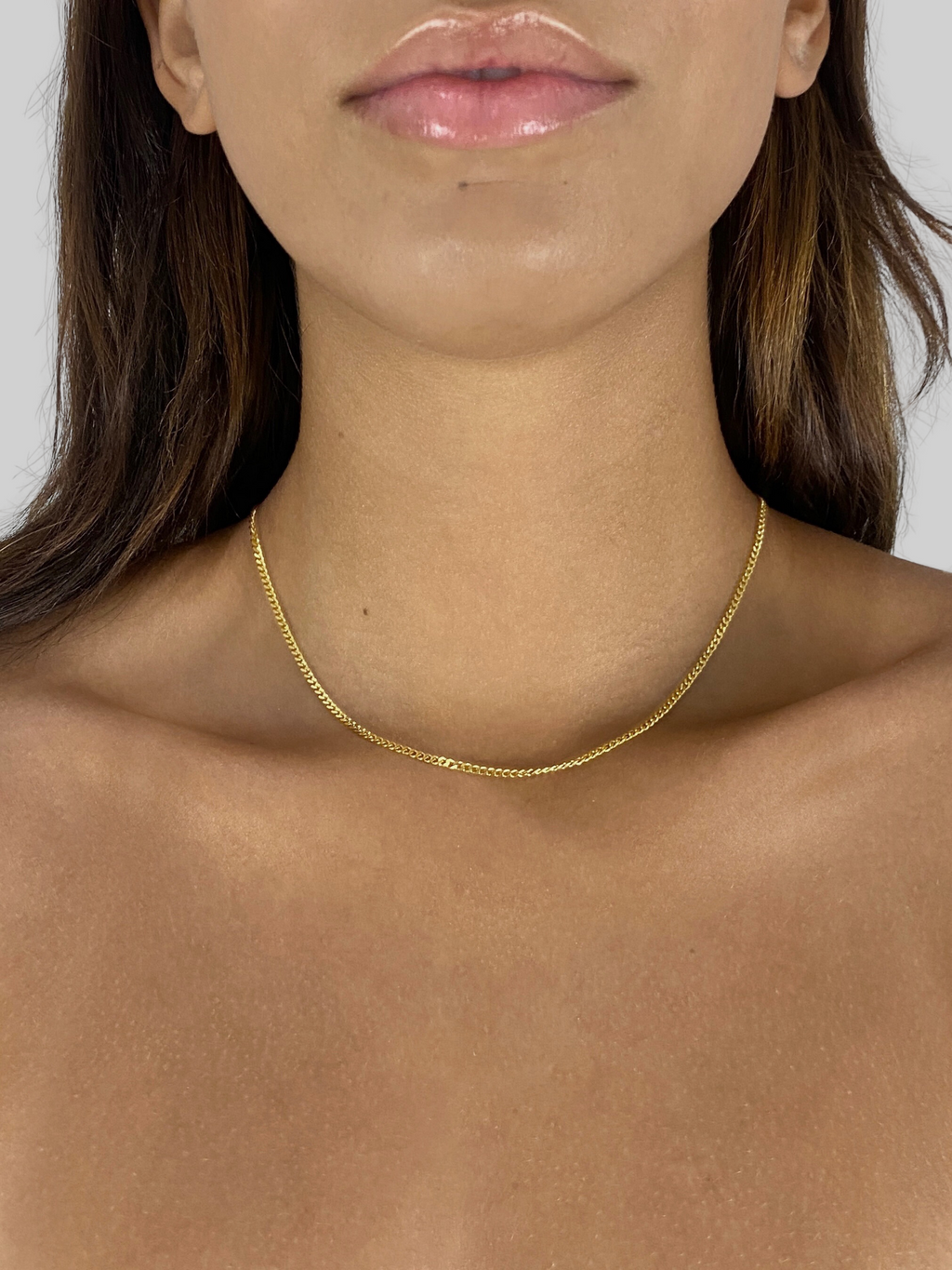 Thin Curb Chain Necklace Vamp Official