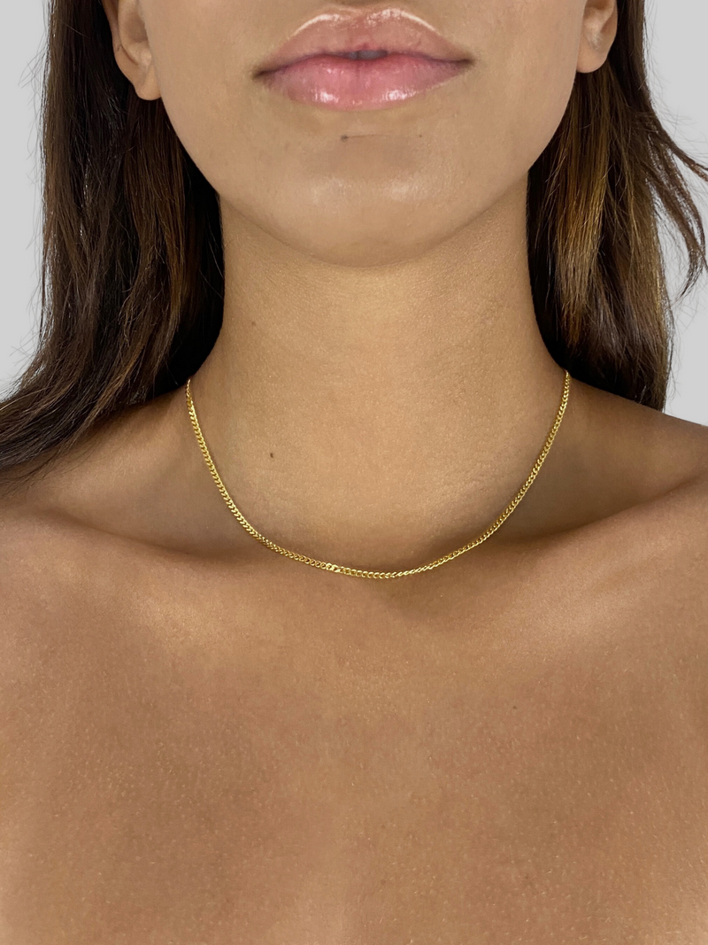 Thin Curb Chain Necklace