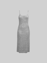 A-Line Cable Knit Midi Dress - Vamp Official