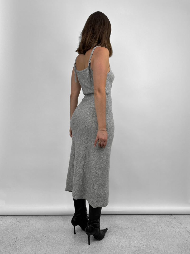 A-Line Cable Knit Midi Dress - Vamp Official