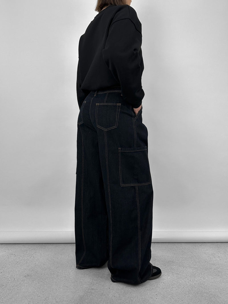 Baggy Wide Leg Cargo Jeans - Vamp Official