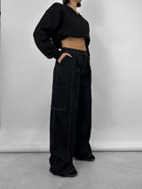 Baggy Wide Leg Cargo Jeans - Vamp Official