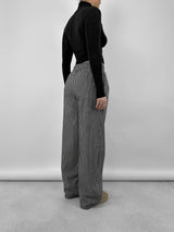 Boxer Style Pinstripe Trousers - Vamp Official