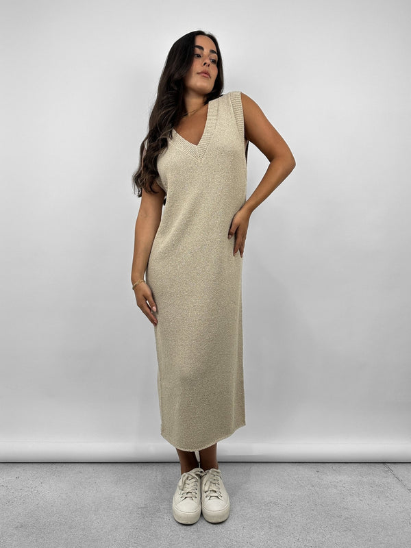 Boxy V Neck Sweater Vest Dress - Vamp Official