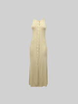 Button Down Tie Waist Midi Tank Dress - Vamp Official
