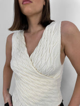 Cable Knit Wrap Sweater Vest - Vamp Official