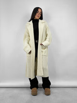Chunky Collared Knit Cardigan Coat - Vamp Official
