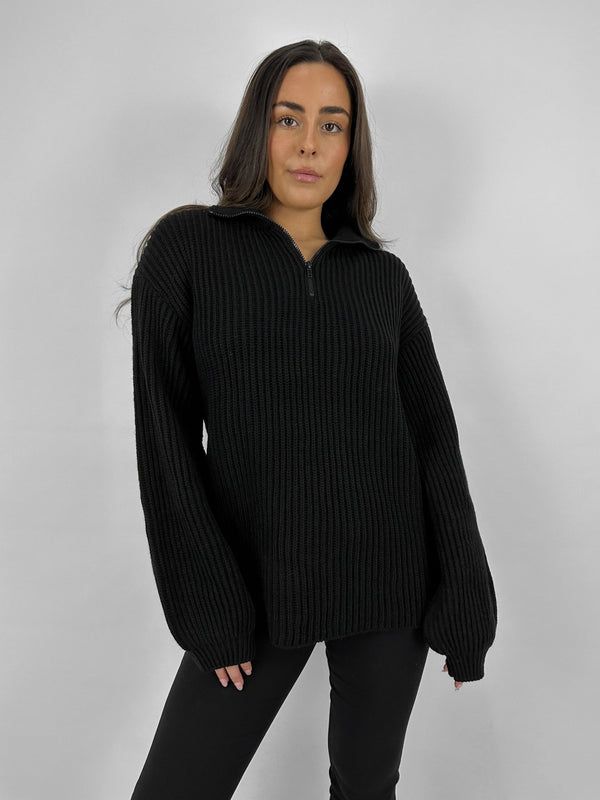 Chunky Knit Quarter Zip - Vamp Official