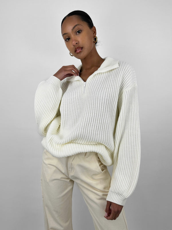 Chunky Knit Quarter Zip - Vamp Official