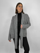 Chunky Knit Scarf Cardigan - Vamp Official