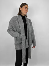 Chunky Knit Scarf Cardigan - Vamp Official