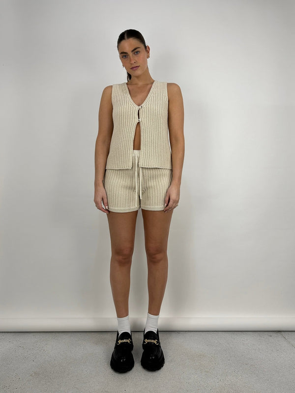 Chunky Knit Vest & Short Set - Vamp Official