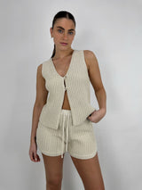 Chunky Knit Vest & Short Set - Vamp Official