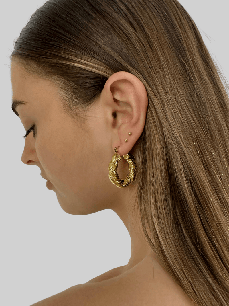 Chunky Twist Hoops - Vamp Official