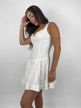 Corset Drop Waist Mini Dress - Vamp Official