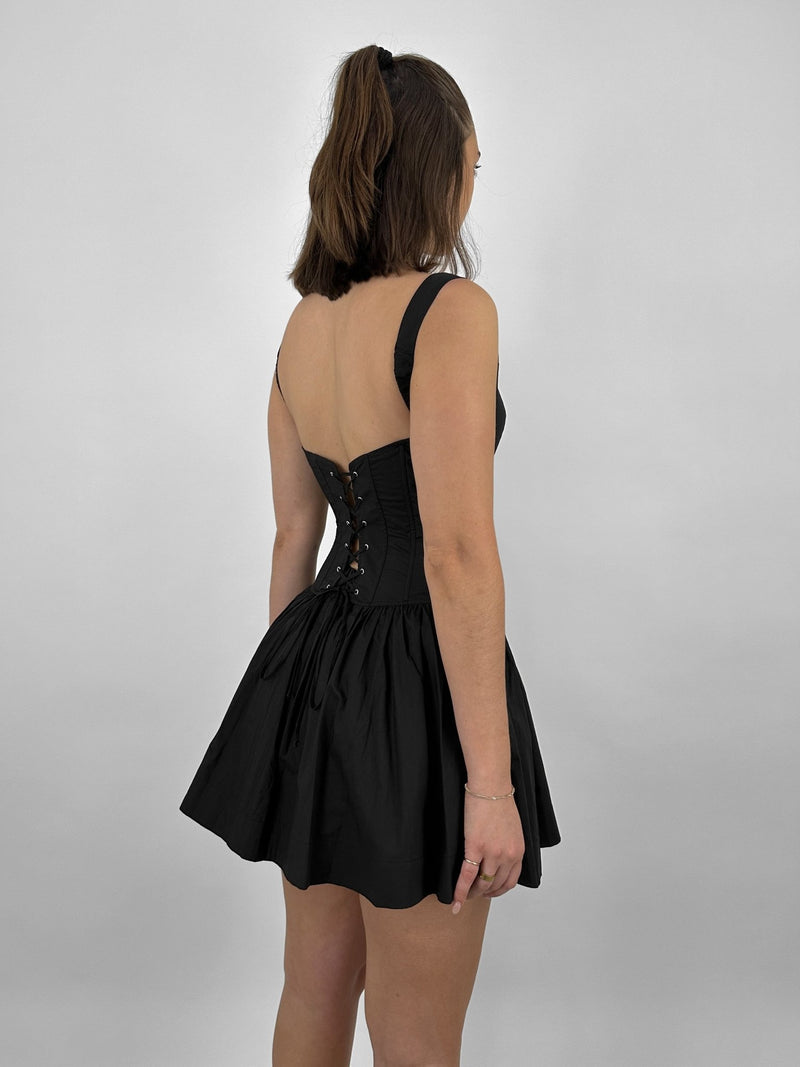 Corset Drop Waist Mini Dress - Vamp Official