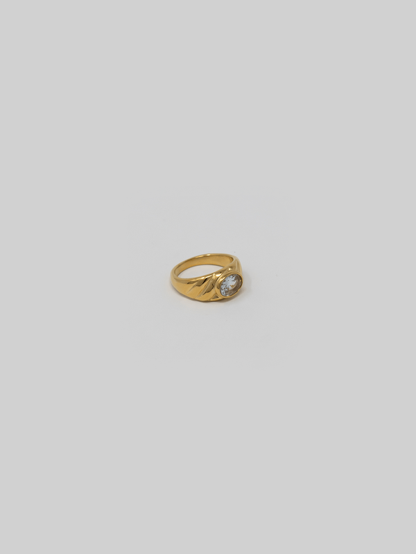 Croissant Gemstone Ring - Vamp Official