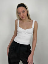 Cup Detail Ribbed Knit Tank - Vamp Official