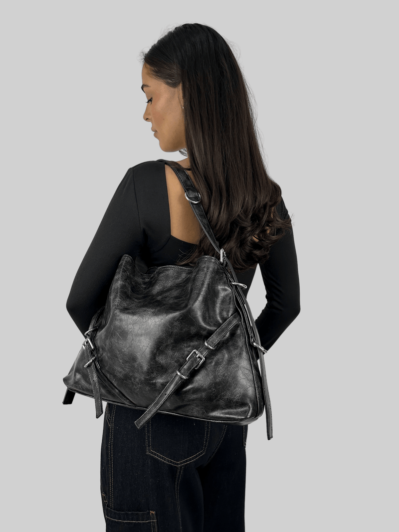 Delanie Slouch Buckled Tote Bag - Vamp Official