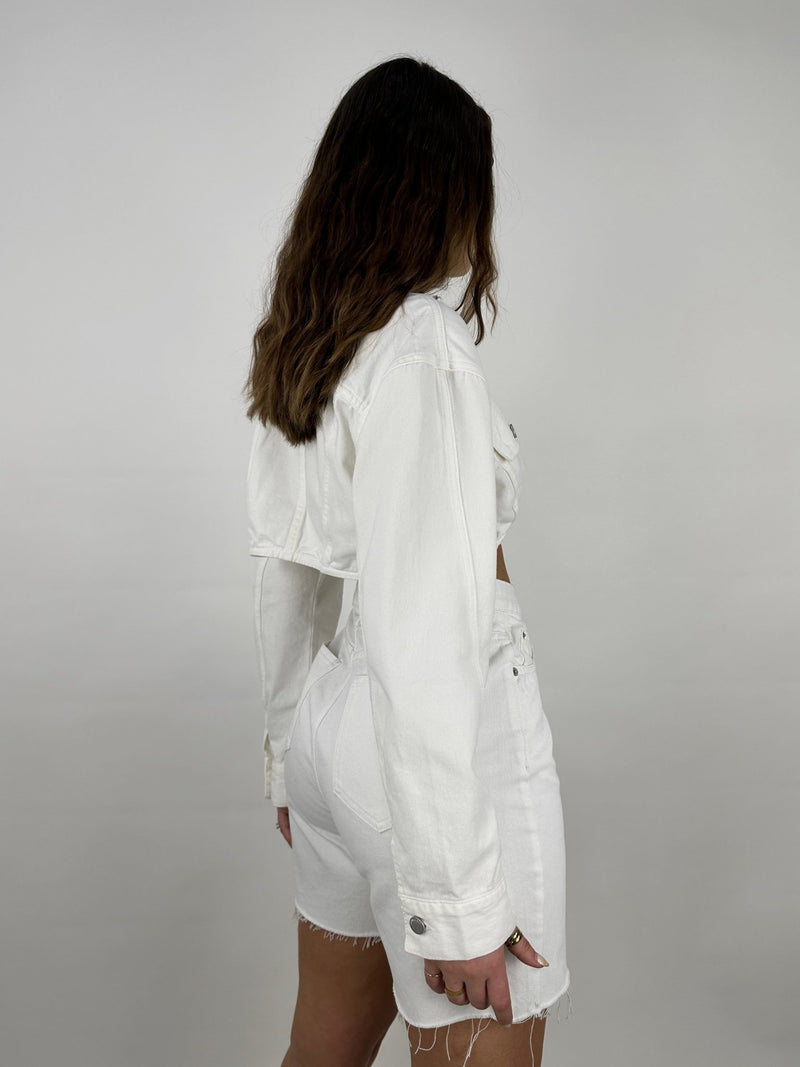 Denim Crop Shrug Jacket - Vamp Official