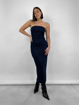 Denim Midi Tube Dress - Vamp Official