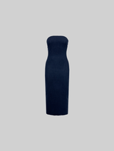 Denim Midi Tube Dress - Vamp Official