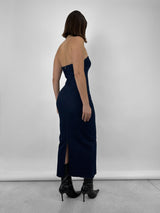 Denim Midi Tube Dress - Vamp Official